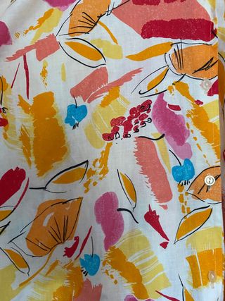 Camisa vintage flores y pintura