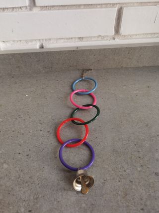 JAULA + 12 Juguetes y accesorios para pájaros