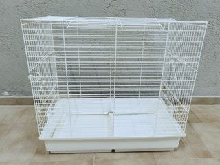 JAULA + 12 Juguetes y accesorios para pájaros