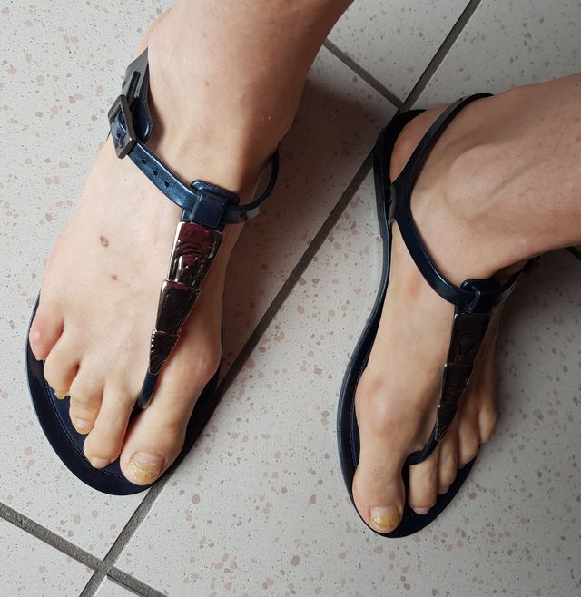 Cubanas infradito blu scuro Misura 37