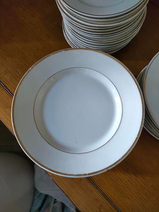 Platos vajillas antiguas porcelana