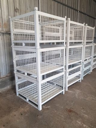 Jaulas apilables de almacen contenedores cestas
