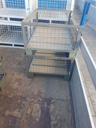 Jaulas apilables de almacen contenedores cestas