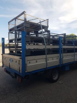 Jaulas apilables de almacen contenedores cestas