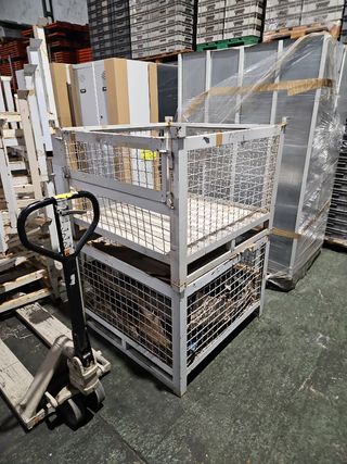 Jaulas apilables de almacen contenedores cestas