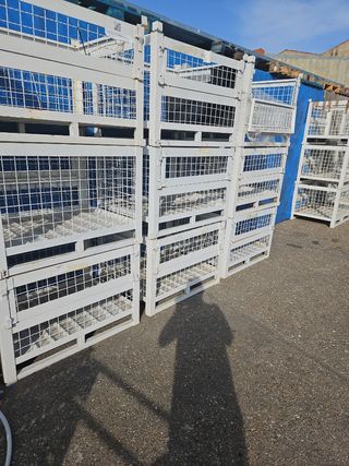 Jaulas apilables de almacen contenedores cestas