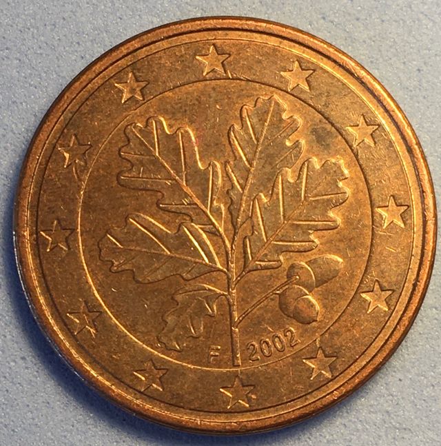 5 CENTIMOS ALEMANIA 2002 CECA " F "