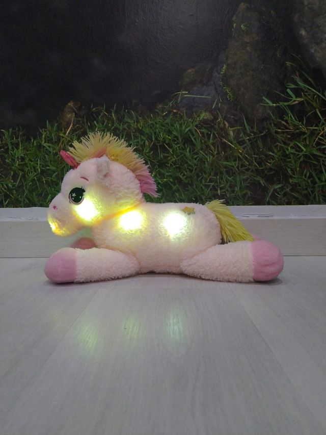 Peluche unicornio led