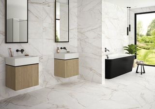 efecto marmol suelo porcelanico varios instalacion