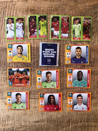 Lote cromos Panini 2016-2018-2020 EURO Mundial