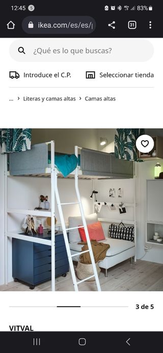 Litera cama alta ikea