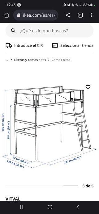 cama alta ikea