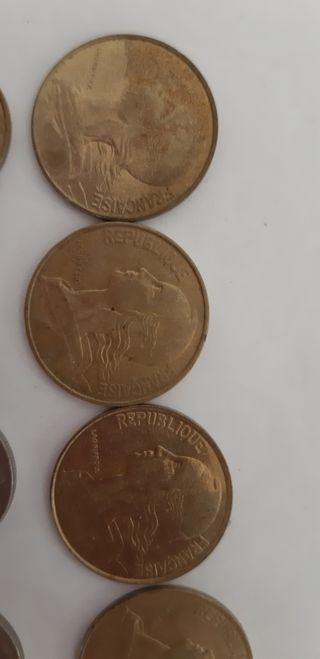 varias monedas antiguas franco frances