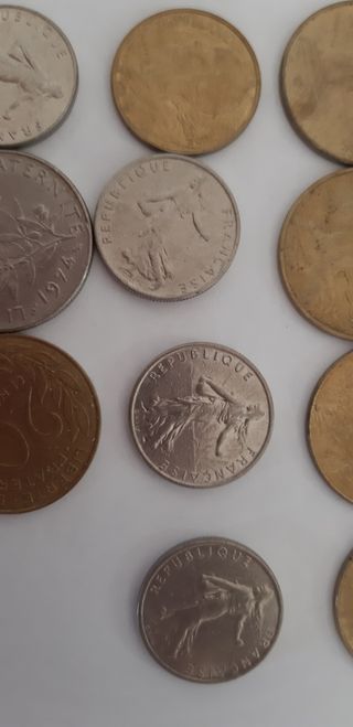 varias monedas antiguas franco frances