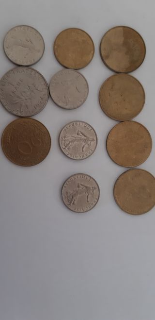 varias monedas antiguas franco frances