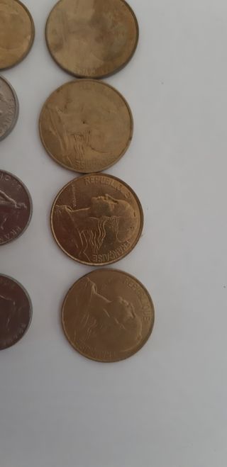 varias monedas antiguas franco frances