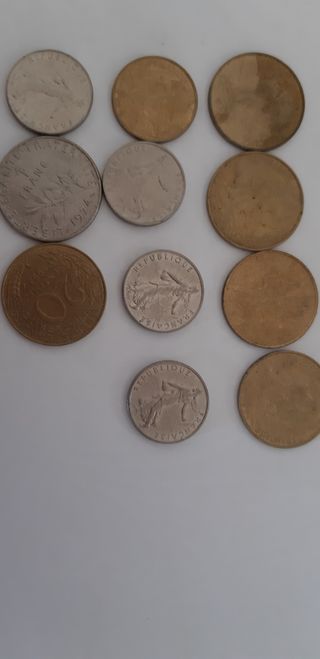 varias monedas antiguas franco frances