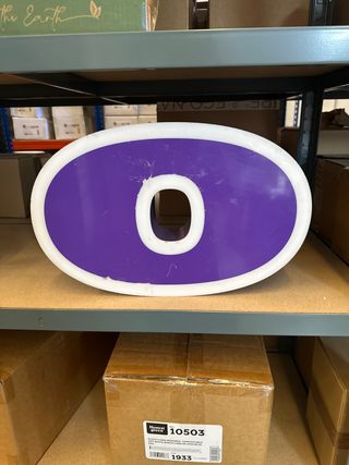 Letra O lampara antigua