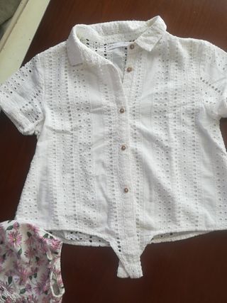 Camisa y camiseta t. 9-10 Zara 