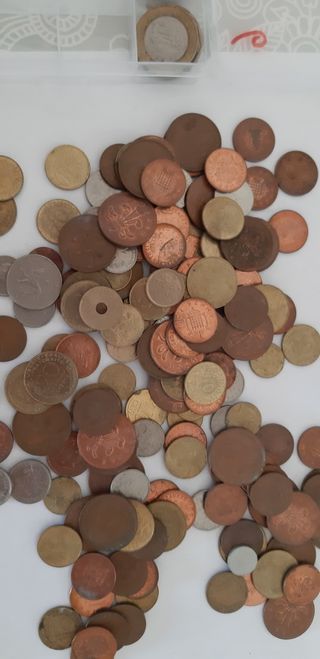 lote de monedas antiguas más de 200