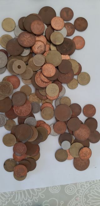 lote de monedas antiguas más de 200