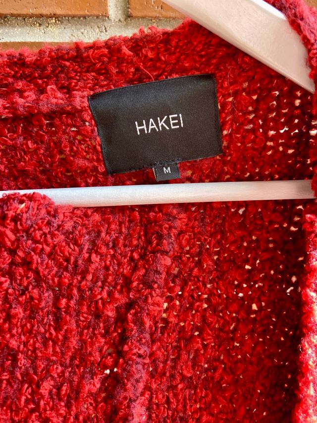 Chaqueta de punto roja Hakei