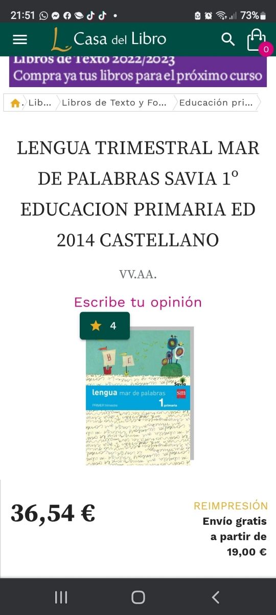 Libros de lengua 1 primaria S M.