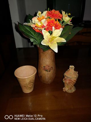 Tris oggettini in decoupage