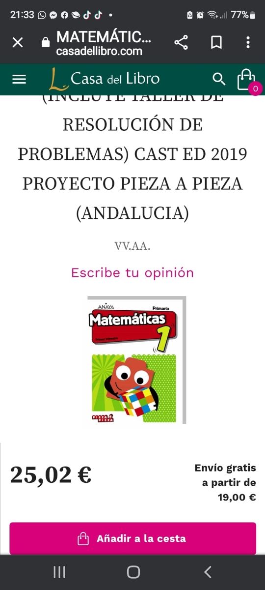 Libros de matematicas 1primaria Anaya