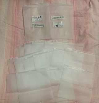 Set lotto 16 bustine trasparenti con zip mai usate
