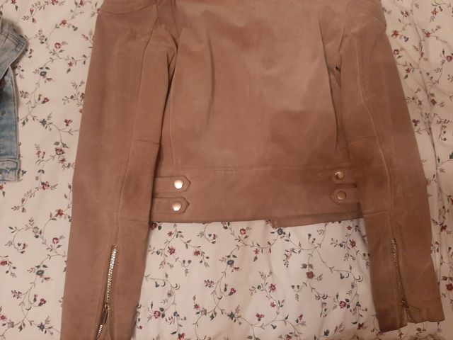 Chaqueta de ante auténtica