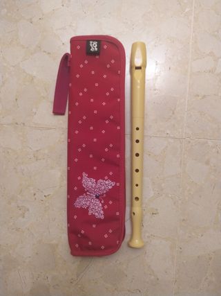 Flauta dulce escolar y funda