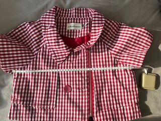 chaqueta corta cuadros vichy