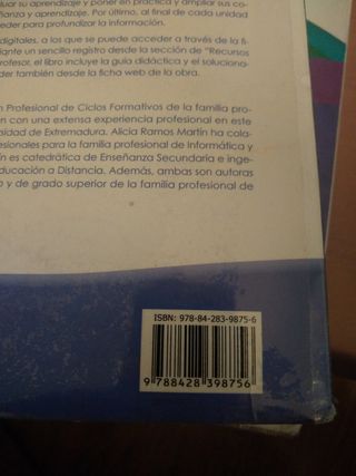 Libros de texto ,grado medio 1 curso S.M.R.
