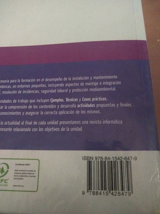 Libros de texto ,grado medio 1 curso S.M.R.