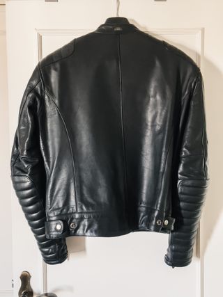 chaqueta moto piel con protección