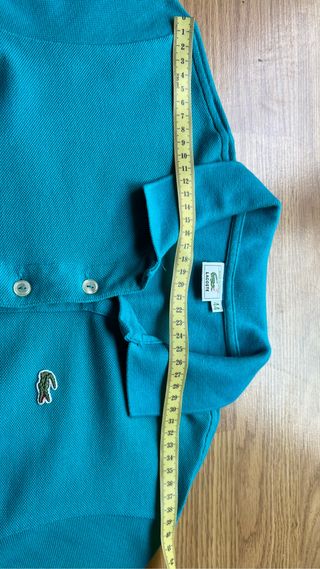 Polo Lacoste Manga Corta Azul Turquesa