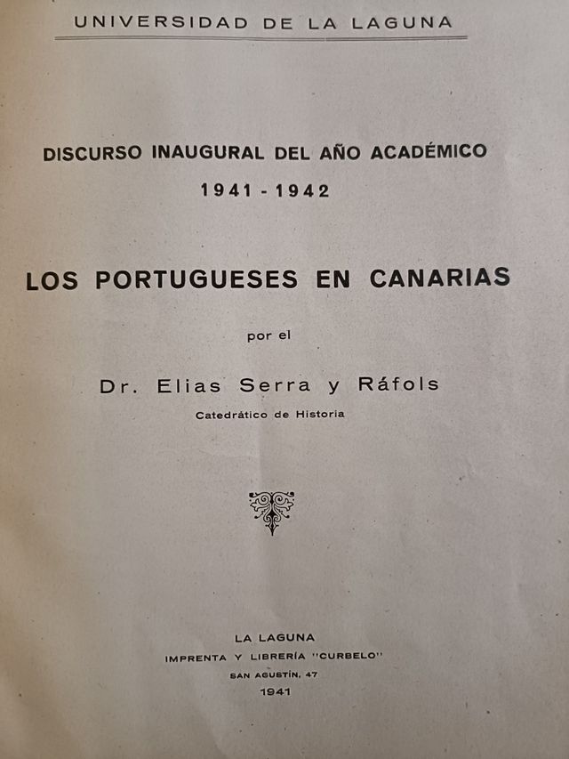 Los portugueses en Canarias (1941)