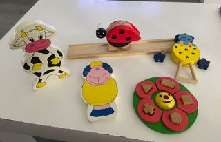 Conjunto juquetes de madera