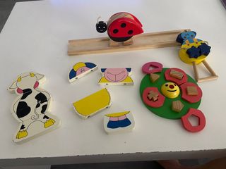 Conjunto juquetes de madera