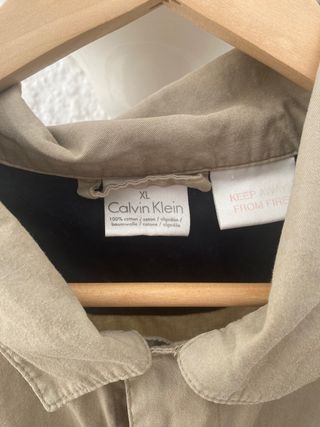 Camisa Calvin Klein manga corta XL caqui 