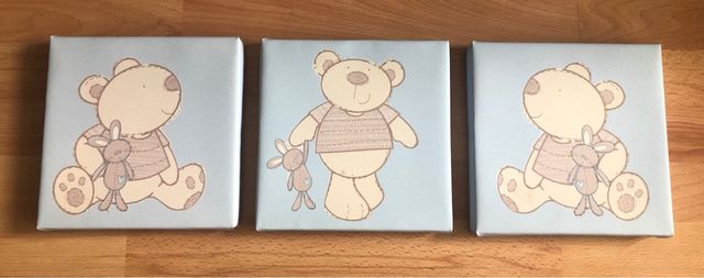 Triptico cuadros bebe