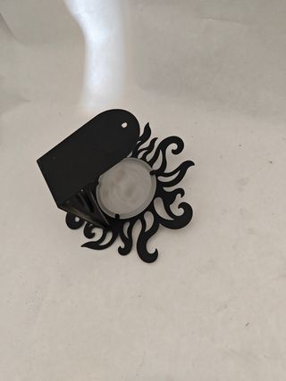 Portavelas o candelabro con cristal de aumento