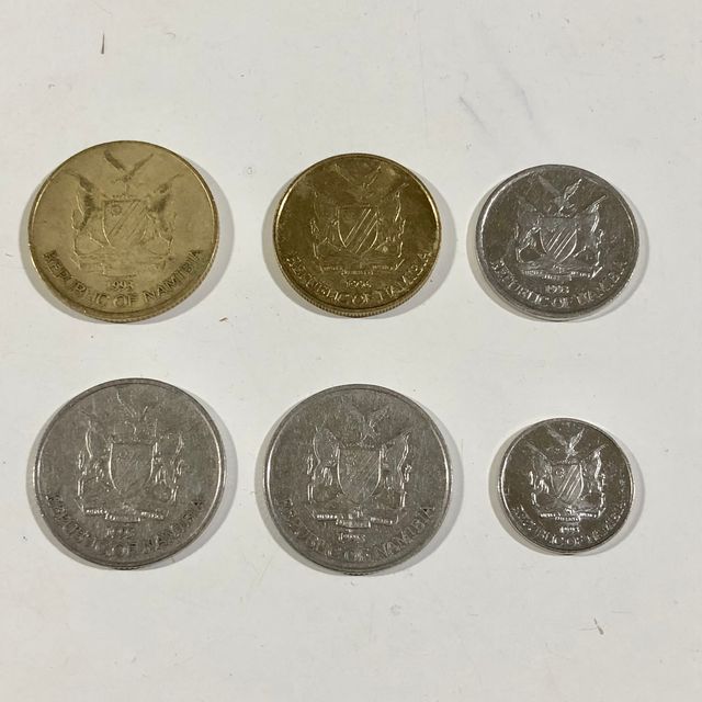 Lote 6 Monedas circulantes de Namibia años 90