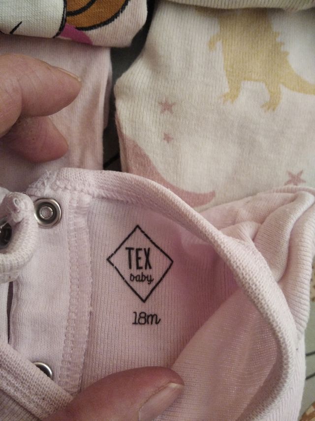 5 Pijamas niña invierno, talla 18 meses