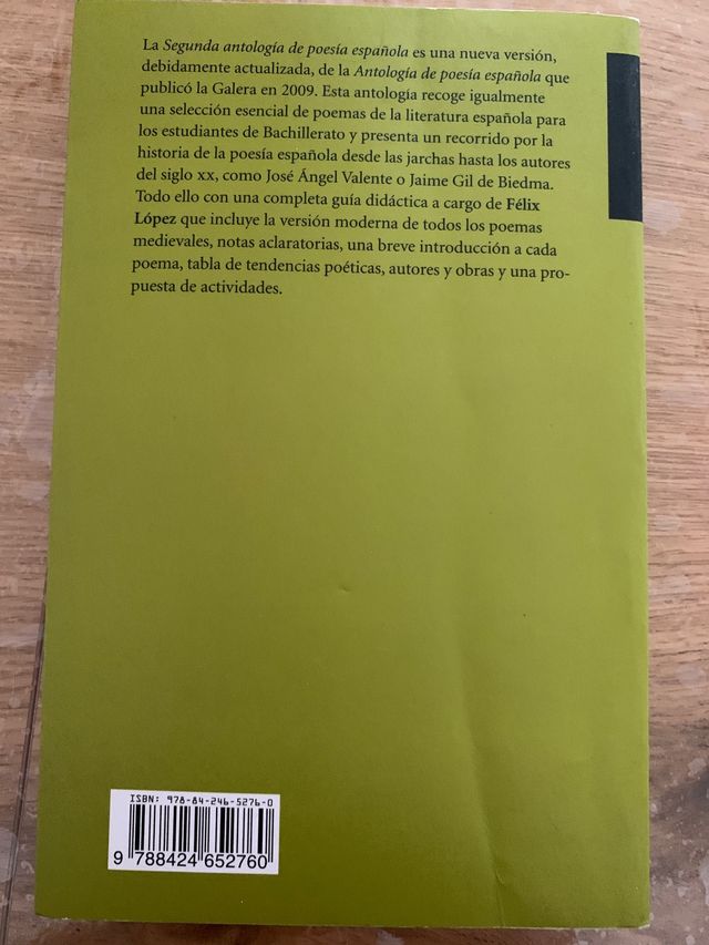 Segunda antología de poesía española 4a Edición