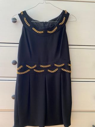 VESTIDO FIESTA NEGRO TALLA S