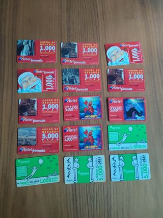 Lote 32 tarjetas telefónicas