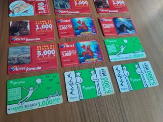 Lote 32 tarjetas telefónicas