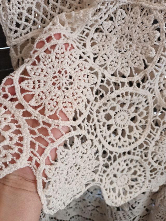 🌸 Sobrevestido asimétrico crochet 🌸 Kalexa